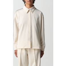 Palm Angels Dame T-shirts Palm Angels Track Shirt Med Sidebånd - Hvid
