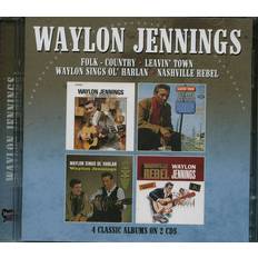 Folk-Country Leavin' Town Waylon Sings Ol' Harlan Nashville Rebel 4 Albums On 2CDs Ljud-CD (Vinyl)