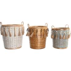 Bamboo Baskets Dkd Home Decor Multicolour Bamboo Boho Basket