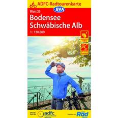 Günstig GPS-Empfänger ADFC-Radtourenkarte 25 Bodensee Schwäbische Alb 1:150.000, reiß und wetterfest, GPS-Tracks Download