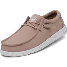 Hey Dude Trainers Hey Dude Men's Wally Casual Shoes Slub Tan Canvas 10.0