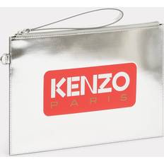 Kenzo Tasker Kenzo Spejlet Læder Clutch Taske - Grå