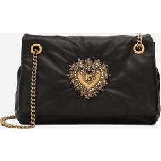 Tasker Dolce & Gabbana Kvinders Skuldertaske Magnetisk Knap Hjerte Sort