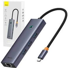 Concentradores USB Baseus Flite 6 Port Hub USB-C a HDMI RJ45 USB-C
