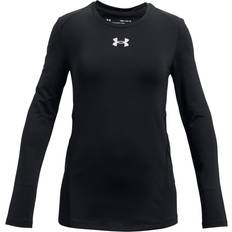 Sportswear Garment T-shirts Children's Clothing Under Armour ColdGear Crew-Neck Long-Sleeve Shirt for Kids Black/White