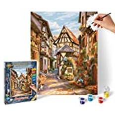 Spielset-Zubehör Schipper 609240878 Malen nach Zahlen, Dorfgässchen, 24 x 30 cm