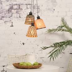 Bamboe Hanglampen Good & Mojo Kalimantan Hanglamp 44 x 44 x 36 cm Naturel Zwart