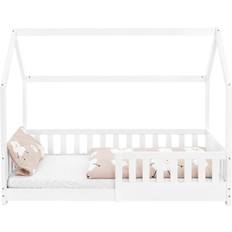 ML Design Kinderbett+matratze hausbett bettgestell einzelbett lattenrost 88x165cm