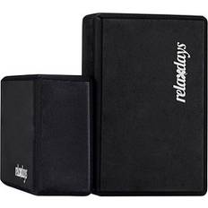 Yogablock i set om 2, yogablock för yogaövningar, hårt skum, halkfri, yogakub HBT 8 x 23 x 15 cm