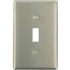 Silver Wall Outlets Leviton 104-ossj1-040 wall plate cover stainless steel lot of 6