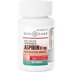 Gericare aspirin 81mg pain reliever low strength chewable