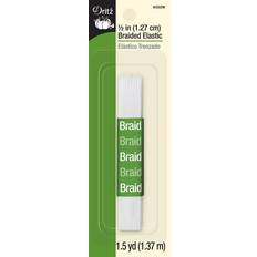 "Dritz 1/2" White Braided Elastic 1-1/2 Yards"