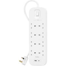 8 Socket 2 Metre Extension Lead Surge Protection