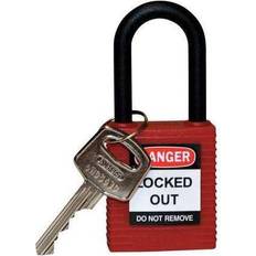 Security Brady 123324 Lockout Padlock,KD,Red,1-3/4"H