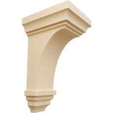 Cheap Baseboard Mouldings Ekena Millwork 4 4-3/4 Maple Small Jefferson Wood Corbel, Brown