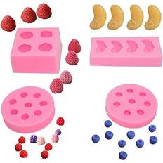 Set Chocolate Moulds 4pcs/set Fruit Shaped Jelly 3d Chocolate Mould