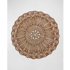 Place Mats Lumiere Set of 2 CHAMPAGNE/CRYSTAL Place Mat Beige