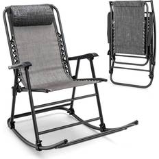 Aluminum Outdoor Rocking Chairs Costway Zero Gravity Rocking Deck