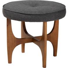 Foot Stools Baxton Studio Theo Japandi Foot Stool