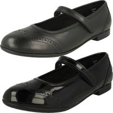 Start-rite Impress, Black patent girls riptape school shoes