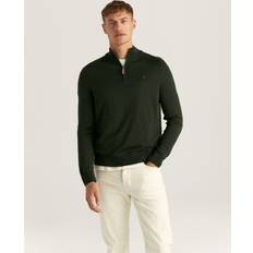 Morris john zip merino Morris Stockholm-Merino John Zip-Grön-Wool-XXXL