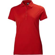 Helly Hansen Femme Polos Helly Hansen Women's Crew Pique Cotton Polo Shirt Red