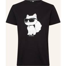 Karl Lagerfeld ikonik Choupette-t-shirt, Frau, Schwarz, Größe: