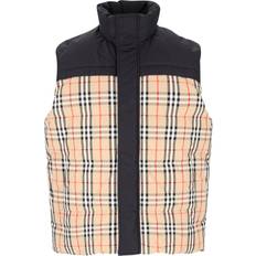 Burberry Uomo Gilet Burberry Check Panel Reversible Gilet - Black/Archive Beige