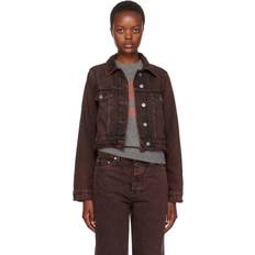 Ganni Overdyed Bleach Denim Cropped Jacket