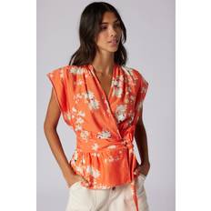 Orange - Women Shirts Joie Ashlene Wrap Top