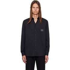 Dolce & Gabbana Shirts Dolce & Gabbana Black Martini-Fit Shirt FR