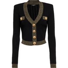 Balmain Cropped cardigan gold