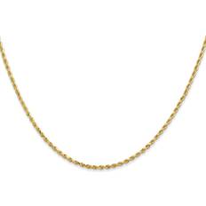 Anklets Primal Gold Karat Yellow 1.50mm Diamond-cut Rope Chain Anklet