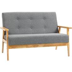 Wood Sofas Homcom Modern Sofa 114.3cm 2 Seater