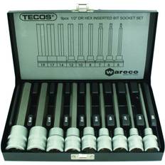 Wareco Tilbehør til elværktøj Wareco T-5508M Hextopsæt 1/2" 9dl
