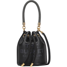 Black - Leather Bucket Bags Marc Jacobs The Leather Mini Bucket Bag - Black