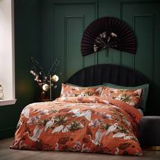 Hemtextil Wylder Tropics Kushiro enkelt Påslakan Vit, Orange, Grön