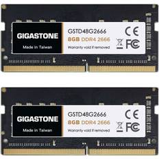 Gigastone ddr4 laptop ram 16gb 2x8gb ddr4-2666mhz pc4-21300 cl19 1.2v 260 pin