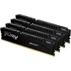 Mémoires RAM Kingston 64GB 6000MT/s DDR5 CL40 DIMM (Kit of 4) FURY Beast Black XMP