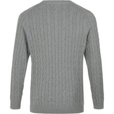 Gant Classic Cotton Cable Knit Jumper Grey