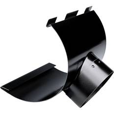 Plastmo tagrender 12 Plastmo Sort tudstykke 12/90, Stål, prælakeret 5606552