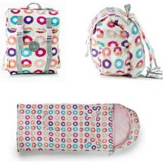 Baby bag backpack Mimish Sleep-n-pack, 50 F Packable Little Kid's Sleeping Bag & Backpack Donuts Donuts