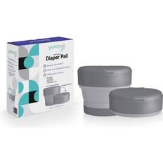 Grey Diaper Pails PurePail Go Portable Diaper Slate Slate