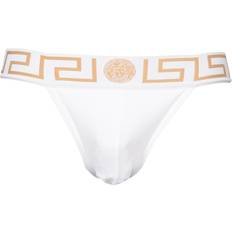 Versace iconic men's jockstrap, white/gold