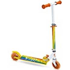 Mondo Toys Scooter Rainbow 2 Rollen klappbar Aluminium mit extra Grip und verstellbarem Lenker für Kinder Mädchen Welt Rainbow 28718