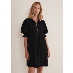 Women's Candice Black Zip Mini Dress