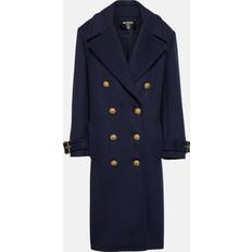 Coats Balmain Oversized double-breasted coat navy