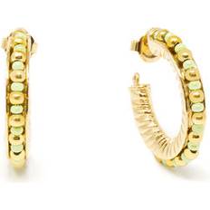 Green - Women Earrings Ethiopia Green 3CM earrings #gold glitter u