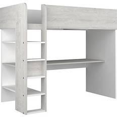 Tarragona High Sleeper Bed with Desk & Storage Shelves 43.3x81.1"