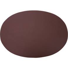 Bordstabletter i skinn Ørskov Oval Bordstablett Brun (34x47cm)